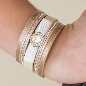 It Takes Heart Gold Multi Bracelet